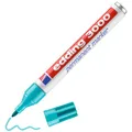 Produktbild: edding 3000 Permanentmarker - türkis (blau) - 1 Stift - Rund-Spitze 1,5-3 mm - schnell trocknender Permanent Marker - wasserfest, wischfest - für Karton, Kunststoff, Holz, Metall - Universalmarker