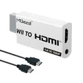 Produktbild: Mcbazel Wii HDMI Adapter mit 1,5 m HDMI Kabel 1080P, Wii Video-Audio Signal Konverter 1080P Full HD mit 3,5 mm Stereo-Audioanschluss für Wii Konsole HDMI Monitor HDTV Video Projektor