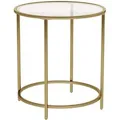 Produktbild: Vasagle Beistelltisch LGT20G, gold, 50 x 55cm (Ø/H), transparent, rund