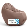 Produktbild: Bruni Kinder-Sitzsack Classico S in Hellbraun – Sitzsack mit Innensack für Kinder, Abnehmbarer Bezug, lebensmittelechte EPS-Perlen als Bean-Bag-Füllung, aus Deutschland