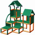 Produktbild: move and stic Anton Kletterturm Spielhaus für Kleinkinder orange grün 6455