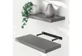 Produktbild: Casaria Wandboard, Grau Hängeregal mit Halterung 15kg Tragkraft Küche Matt 50cm