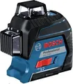 Produktbild: Bosch Professional Linienlaser GLL 3-80 | 3 x 360° Laserlinien | 0,3 mm/m Genauigkeit | 30 m Reichweite | IP54
