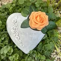 Produktbild: Grabherz Rosenranke - Wir vermissen Euch - Grabschmuck Trauerherz für Grablicht