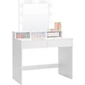 Produktbild: Songmics Schminktisch Kailyn mit Beleuchtung und Spiegel Weiß