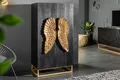 Produktbild: riess-ambiente Highboard ANGEL 140cm schwarz / gold, Massivholz · Anrichte · Kommode · mit goldenen Flügeln · Mangoholz