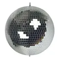 Produktbild: HQ-Power Disco-Spiegelkugel Ø 10 cm, spektakuläre Lichteffekte für Partys, sichere Aufhängung und facettiertes Glas, Tanzflächen-Accessoire für Disco und mehr