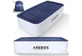 Produktbild: Arebos Luftbett 203 × 95 × 51 cm – selbstaufblasend mit integrierter Pumpe, 180 kg, (Blau / Weiß)