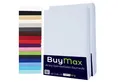 Produktbild: Buymax Spannbettlaken 2-er Set, Doppelpack, Bettlaken, Jersey 100% Baumwolle, Gummizug: rundum, (2 Stück), 90x200 100x200 140x200 160x200 180x200 cm, Matratzen bis 25 cm Höhe