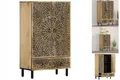 Produktbild: Highboard Hochschrank Buffetschrank Anrichte 60x33x100 Cm Massivholz Mango