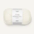 Produktbild: TYNN MERINOULL von SANDNES GARN - HVIT (1002) - 50 g / ca. 175 m Wolle