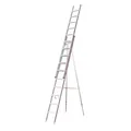 Produktbild: Obstbaumleiter Hymer zweiteilig 2x10 Sprossen von Sprosse zu Sprosse verstellbare Schiebeleiter 305020