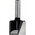 Produktbild: Bosch Professional Zubehör Nutfräser, 1/4-Zoll, D1 19 mm, L 19,6 mm, G 51 mm. Für Handfräsen (2608628414)