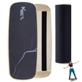 Produktbild: KM-Fit Balance Board Balancierbrett Holz mit Rolle Wackelbrett Schaukelbrett