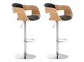 Produktbild: CLP 2er Set Barhocker Kingston Mit Stoffbezug Und Hochwertiger Polsterung I Höhenverstellbare Barstühle Mit Drehbaren Sitzen