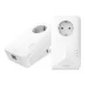 Produktbild: PowerLAN Adapter 1000 Mbit s HomePlug AV2 Gigabit Ethernet integrierte Steckdose