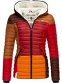 Produktbild: Navahoo Damen Übergangsjacke Colorblocking leichte Steppjacke mit Kapuze Multikulti Multicolour Autumn Leaves Gr. S