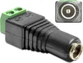 Produktbild: Delock Adapter DC 2.1 x 5.5 mm female > Terminal Block - Netzteil - 2-polige Klemmleiste (W)