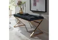 Produktbild: FINEBUY Polsterbank FB82216 Sitzbank Schwarz 90 cm Bettbank Chesterfield Flurbank Samt (Garderobenbank Chesterfield, Bettbank Schlafzimmer), Flur Polsterbank, Samt Schwarz / Gold 90x46x44 cm