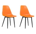 Produktbild: vidaXL Esszimmerstuhl Esszimmerstühle 2 Stk. Orange PP (2 St)