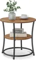 Produktbild: VASAGLE Beistelltisch rund, 2-stufiger Couchtisch, Konsolentisch, Stahlrahmen,