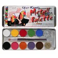 Produktbild: Eulenspiegel 12 Glitzer-Farben-Kombi Metall-Palette