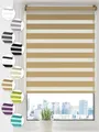 Produktbild: Sonello Doppelrollo Klemmfix ohne Bohren Duo Rollo Klemmrollo Sonnenschutzrollo Fensterrollo für Fenster & Türen Zebrarollo Seitenzugrollo 35cm x 100cm Beige