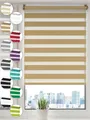 Produktbild: Doppelrollo Klemmfix ohne Bohren Rollos für Fenster und Tür Seitenzugrollo, Sonello, blickdicht, ohne Bohren, freihängend, Klemmfix, 35cm x 100cm Beige Duo Rollo, Lichtschutz, Jalousie mit Klemmträger