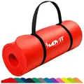 Produktbild: MOVIT Yogamatte XXL Pilates Gymnastikmatte, Yogamatte, Training (Schadstoffgeprüft, mit Verschlussband), 190x100x1,5cm oder 190x60x1,5cm oder 183x60x1,0cm, Größen-, Farbwahl rot 100 cm x 190 cm x 1.5 cm