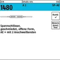 Produktbild: Spannschloss DIN 1480 offen 2Anschweißenden SP-AE M20 A 2 1 Stück