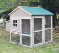 Produktbild: Zoopplier Hühnerstall Hühnerstall Hühnerhaus winterfest 04Pickerparadies, wetterfest Hühnerkäfig Chickenhouse mit Freigehege für 2-4 Hühner