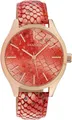 Produktbild: Oozoo Armbanduhr rot hellrose Leder Timepieces Damen Analog-Quarzuhr UOC10431