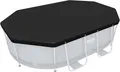 Produktbild: Bestway PVC-Abdeckplane 305 x 184 cm, schwarz, oval