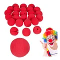 Produktbild: Relaxdays 100 x Clownsnasen im Set, Kinder & Erwachsene, Schaumstoff, Fasching, Karneval, Halloween, Kostüm Clown Nase, rot