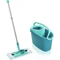 Produktbild: Leifheit Set Clean Twist Ergo 2.0 Flachwischer, Bodenwischer mit superweichem Bezug für feuchte Reinigung auf Parkett, Laminat und Naturholz, Wischmopp mit Klicksystem, Wischmopp mit Dreh-Technologie