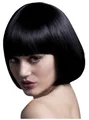 Produktbild: Smiffys Kostüm-Perücke Short Bob schwarz - Kostüm Perücke für Fasching, Hochwertige Kunsthaar-Perücken aus der Fever Wig Collection