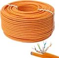 Produktbild: PremiumX 50m CAT 7 Netzwerkkabel Duplex LAN Kabel Ethernet Datenkabel