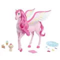 Produktbild: Barbie Ein Verborgener Zauber Pegasus - Interaktives Spielzeug mit Lichtern und Geräuschen, 10 Zubehörteile, Regenbogenflügel, für Kinder ab 3 Jahren, HLC41