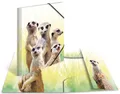 Produktbild: HERMA Eckspannermappe Exotische Tiere A4 Erdmännchentruppe