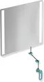 Produktbild: HEWI LED-Kippspiegel basic der Serie 801, mit integrierter LED-Beleuchtung, in HEWI Farbe 55 (Aquablau)