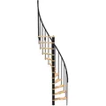 Produktbild: Minka Spindeltreppe Suono Smart 38 - 305,5cm Geschosshöhe Buche Schwarz für 120x68cm Deckenöffnung