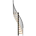 Produktbild: Minka Spindeltreppe Suono Smart 38 - 305,5cm Geschosshöhe Buche Schwarz für 120x68cm Deckenöffnung