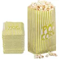 Produktbild: Relaxdays - Popcorntüten, 144er Set, gestreift, Retro-Optik, Kino, Filmabend Zubehör, Papier, Popcornbehälter, gelb/weiß