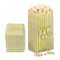 Produktbild: Relaxdays Popcorntüten, 144er Set, gestreift, Retro-Optik, Kino, Filmabend Zubehör, Papier, Popcornbehälter, gelb/weiß