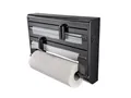 Produktbild: Leifheit Wandrollenhalter Wandrollenhalter Parat Black, (1-St), Für 3 Rollen, messerscharfe Klingen, modernes Design