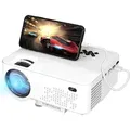 Produktbild: 30000 Stunden LED Heimkino Beamer, 5W-Stereo-Sound, mit HDMI, USB, TF Mini-Beamer 9000 lm, 1000:1, Native 1080P Full HD px, kompatibel mit iOS/Andr... - Weiß