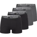 Produktbild: Kappa 4er Set Boxershorts in Schwarz/Anthrazit