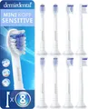 8er demirdental Mini Sensitive Aufsteckbürsten für Philips Sonicare | Weiß