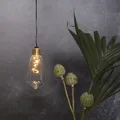 Produktbild: LED Dekoleuchte Glow klare Glühbirne Hängeleuchte Retro Look Batteriebetrieb