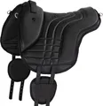 Produktbild: Equinate Reitpad Stella aus verziertem Kunstleder Pony Schwarz